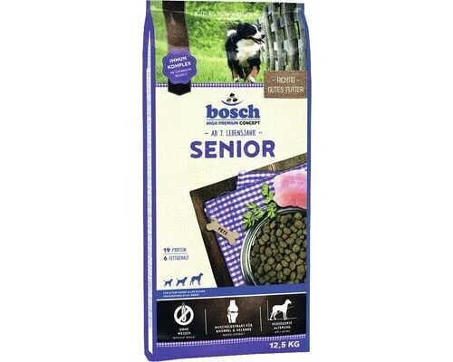 Bosch HPC Mini Senior Hundetrockenfutter – Für ältere Hunde Kleiner Rassen (bis 15 Kg), 5 X 1 Kg Packungen