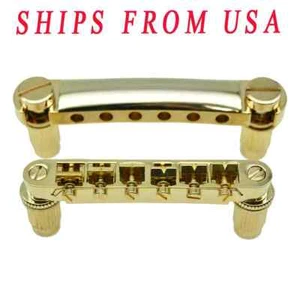 Genuine LP Tune-o-Matic Bridge or Stop Bar Tailpiece for Epiphone Les Paul Gold - Picture 1 of 11