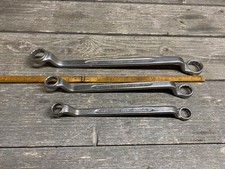Vintage Indestro Double Boxed End Offset Wrench Set 3 Pc