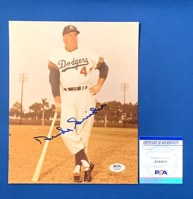DUKE SNIDER HOF SIGNED  8x10 Photo  LA DODGERS ALL-TIME HR LEADER PSA DNA - Image 1 of 2