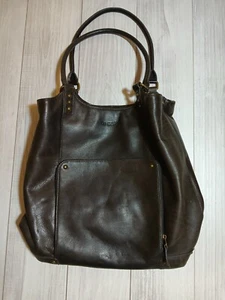 SOLO VTA802-3 Premium Leather 16-Inch Laptop Bucket Tote, Espresso, Teal Lining - Picture 1 of 9