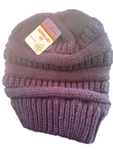 Cappello Compass Beanie Cap BLU NAVY Colore a Coste Lavorato a Maglia Taglia Unica Nuovo con Etichette - Foto 1 di 2