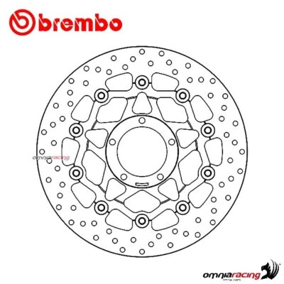 Disco freno Brembo Serie Oro anteriore flottante Ducati Hypermotard 1100S 07-09 - Imagem 1 de 4