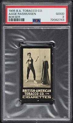 1905 British American Tobacco Danish Athletes Aage Rasmussen Boxer PSA 2 Good - Image 1 of 2