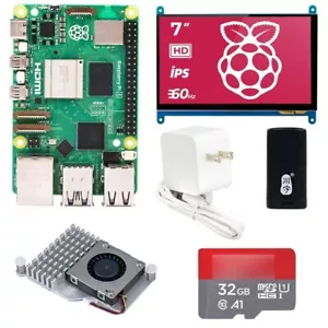 Raspberry Pi 5 4gb 8gb Starter Kit Board Touch Screen Power Supply Active Cooler - Picture 1 of 11