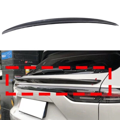 Real Carbon Fiber Rear Middle Trunk Spoiler Wing For Porsche Cayenne 2018-2022 - Image 1 of 4