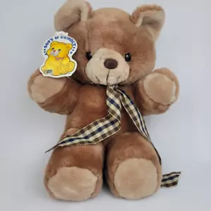 De colección 1988 Cuddle Wit Bear Peluche Marrón Peluche Suave Peluche Animal Juguete 13" Nuevo - Imagen 1 de 12