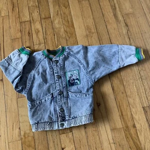Vintage Little Levis Jacket 4t Boys Denim Jean Orange Tab Bomber Kids 80s Rare - Picture 1 of 11