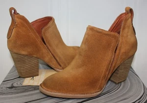 Jeffrey Campbell Vanhook booties tan camel suede new 'Burman' style NEW with box - Picture 1 of 5