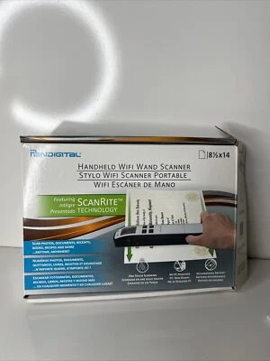 Pandigital Handheld WiFi Wand Scanner S8X1102BL Rechargeable 8 1/2X14 Open Box - Image 1 of 4