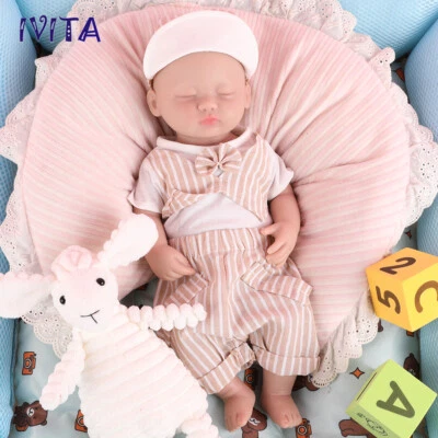 15" Sleeping Infant Newborn Doll Lifelike Full Body Silicone Real Touch Baby