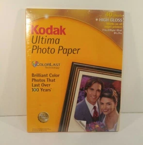 Kodak Ultima Fotopapier Hochglanz 8,5 x 11 (40er Pack) NEU & VERSIEGELT Colorlast - Bild 1 von 2