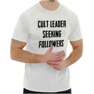 Cult Leader Funny Sarcastic Cool Joke Party Womens or Mens Crewneck T Shirt Tee - Picture 1 of 8