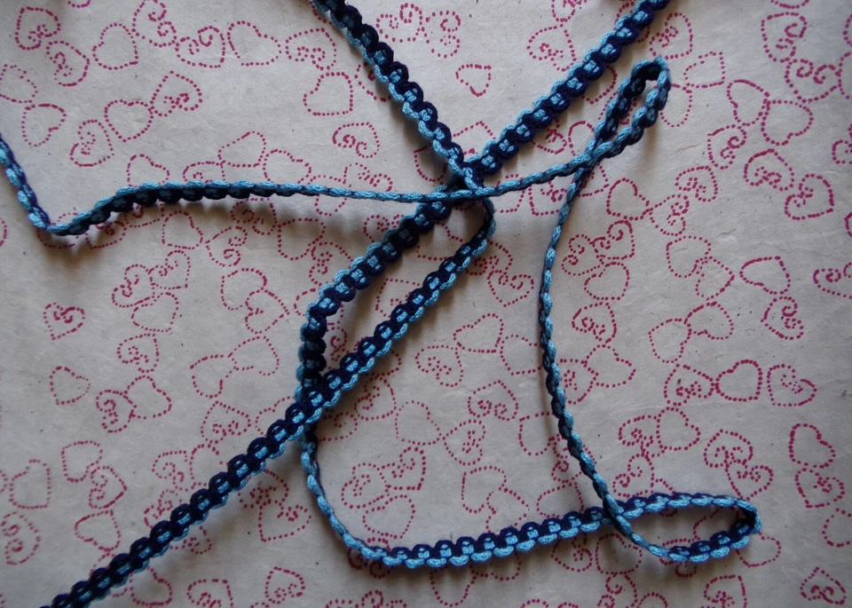 § GC115-104) galon 2 tons bleu - largeur 8 mm - au mètre - Photo 1/1