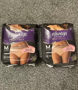 Always Discreet Boutique Bladder Weakness Incontinence Pants 18 x Medium 2 Pack - Picture 1 of 2
