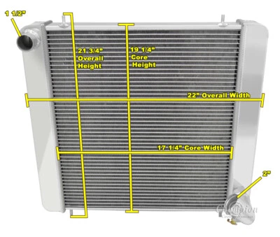 Radiador Champion de aluminio de 3 filas para 1961 1962 1963 1964 Jaguar XKE #CC6461 Foto 1 de 4