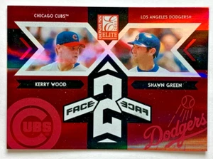 Kerry Wood Shawn Green 2005 Donruss Elite Face 2 Face Red #'d/750 Cubs Dodgers - Imagen 1 de 3