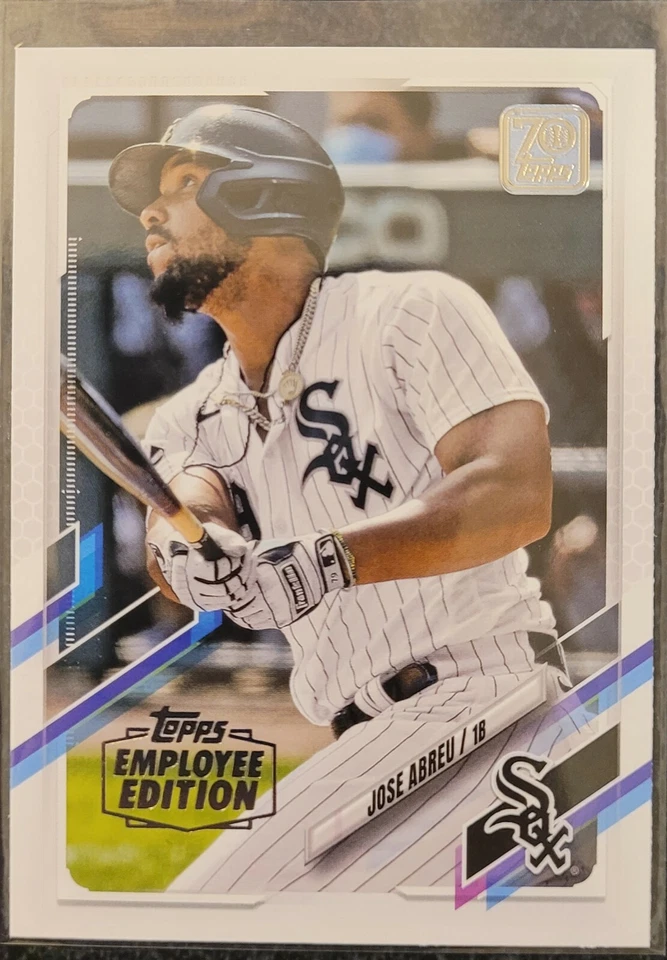 2021 Topps Employee Edition Jose Abreu Chicago White Sox Ultra Rare Parallel - Image 1 of 2