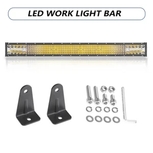  31Inch 1150W LED Work Light Bar Quad/Tri Row Spot Flood Driving OffRoad Truck - Picture 1 of 12