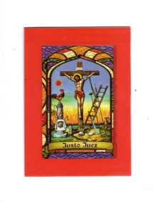 Just Judge Bilingual Prayer Card / Estampa Bilingüe Justo Juez - Bild 1 von 2