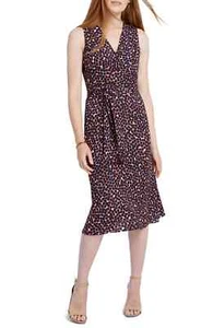 Nic + Zoe 294338 Womens V Neck Belited Cocktail Dress, Size 2 - Picture 1 of 2