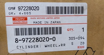 GM Cylinder wheel (RR) #97228020 - Image 1 of 4