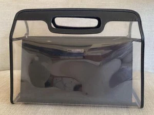 GUCCI Skeleton 2way Tote Bag Hand Bag Clear Inner Bag PVC Navy Leather Rare - Picture 1 of 5