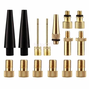 15pcs/Set Bicycle Valve Adapter for Bikes Tire Inflator Air Pump Compressor - Picture 1 of 6