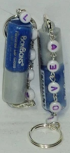 2 BON BONS Bari Flavored Lip Gloss With LOVE Beaded Key Chain BLUEBERRY Sealed - Picture 1 of 1