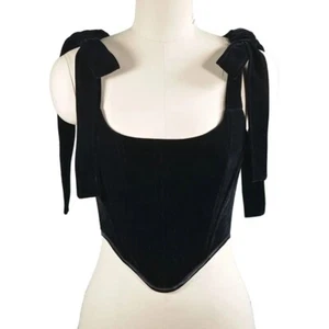 Vintage Abdomen Corset Bustiers Tight Tank Tops Corduroy Bodices Bones Slimming - Picture 1 of 17