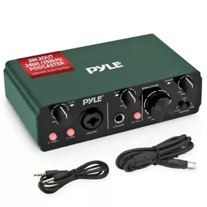 Pyle USB /ASIO Audio Interface-IN 2OUT 24bit /192kHz Podcaster (Brunswick Green) - Picture 1 of 7