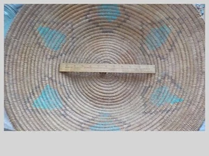 Riesiger Apachen Korb 23" Coiled Willow Jicarilla Schale Tablett Vintage - Bild 1 von 11