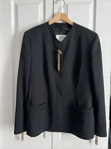 Genny Italy Wolljacke schwarz Größe 10 Runway - Bild 1 von 12