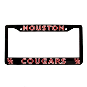 Houston Cougars Black License Plate Frame Cover - EliteAuto3K - Picture 1 of 11