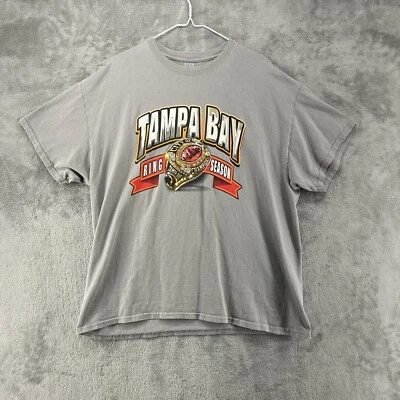 Camisa Tampa Bay Buccaneers Para Hombres XL Gris Super Bowl Campeones Anillo Temporada Foto 1 de 4