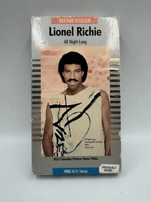 Lionel Richie Vtg All Night Long VHS Tape 1984 Music Vision 80s Pop Soul Concert - Image 1 of 4