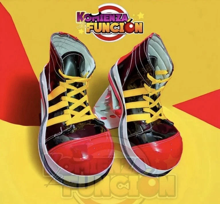 Zapatos Payaso Profesionales Mexicanos Rojo Amarillo Zapato Para Payaso Hechos en México Foto 1 de 1