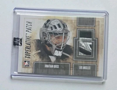 2012 ITG Superlative Volume 3 Silver  Jonathan Quick Patch /19 In The Game  - Image 1 of 4