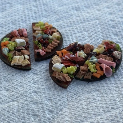 1:12 Handmade Miniature Charcuterie Board Dollhouse Food Decor Kitchen Accessory - Image 1 of 4