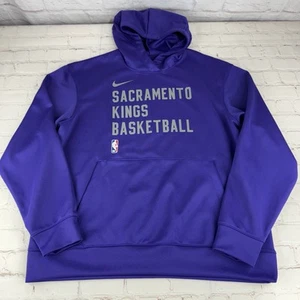 NBA Nike Dri-Fit Sacramento Kings Basketball Purple Team Hoodie Size Men's Large - Picture 1 of 9