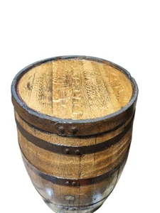 SANDED & OILED RUSTIC WHISKEY BARREL - HOME BAR / PUB - DECOR -  FREE DELIVERY! - Picture 1 of 14