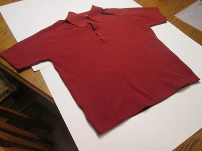 Vintage 60s 70s McGregor Miracle 2 Red Short Sleeve Polo Shirt Size L Rat Pack - Image 1 of 4