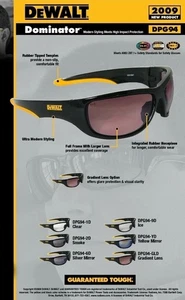 DeWalt DPG94-2 DOMINATOR Safety Glasses SMOKE GRAY Work Eyewear Sunglasses  - Picture 1 of 4