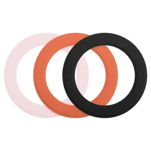 3Pcs Magnetic Sticker Ring, Magnetic Adapter Ring, Black/Orange/Pink - Photo 1 sur 8