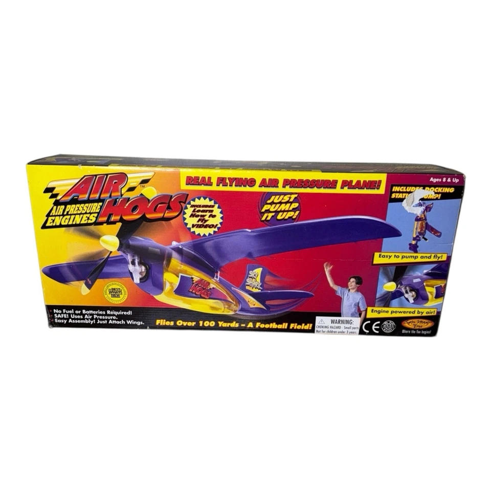 Air Hogs Air Pressure Plane 1998 Spinmaster RARE Awesome 90s Toy