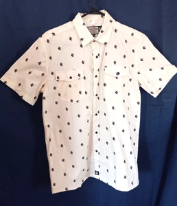 Mirror Twin Brewing Men's Snap Front Short Sleeve Beige Hops Shirt Size Small - Picture 1 of 7