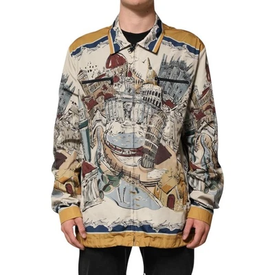 Chaqueta DOLCE & GABBANA Multicolor Motivo Italiano Hombres Bombardero IT56/US46/XXL 1350usd Foto 1 de 4