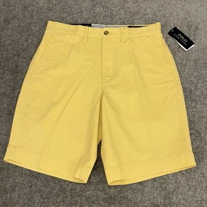 Polo Ralph Lauren Shorts Mens 30 Yellow Chino Stretch Classic Fit 9" NEW $89.50 - Picture 1 of 11