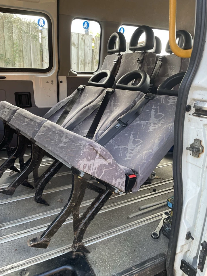 Mini Bus Seats With Fitted Seatbelts Can Be Single Or Up To 4 Long 10 In Total - Image 1 of 3