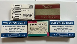 5 Schachteln Vintage Büroklammern Juwel WT Rogers ACCO - Bild 1 von 18